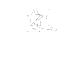 Sklep Kaja Biała lampa ogrodowa, w kształcie gwiazdy 9426 | Kaja Oświetlenie* Lampy Ogrodowe Stojące