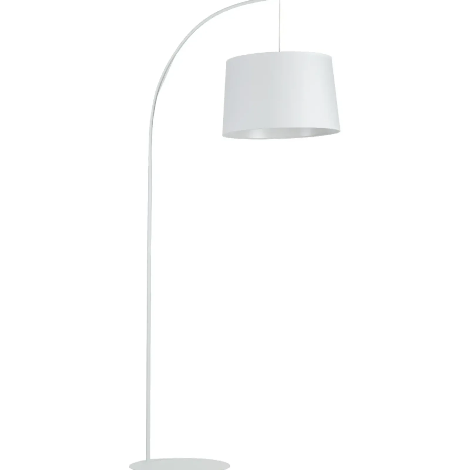 Sklep Kaja Biała lampa podłogowa do salonu i sypialni TK 5416 ORTA | Kaja* Lampy Podłogowe Z Abażurem|Tradycyjne Lampy Podłogowe