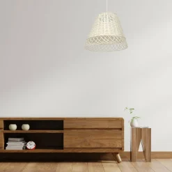 Sklep Kaja Biała lampa rustykalna, naturalny klosz MLP7993 z serii VIMINI | Kaja Oświetleni biały Sale