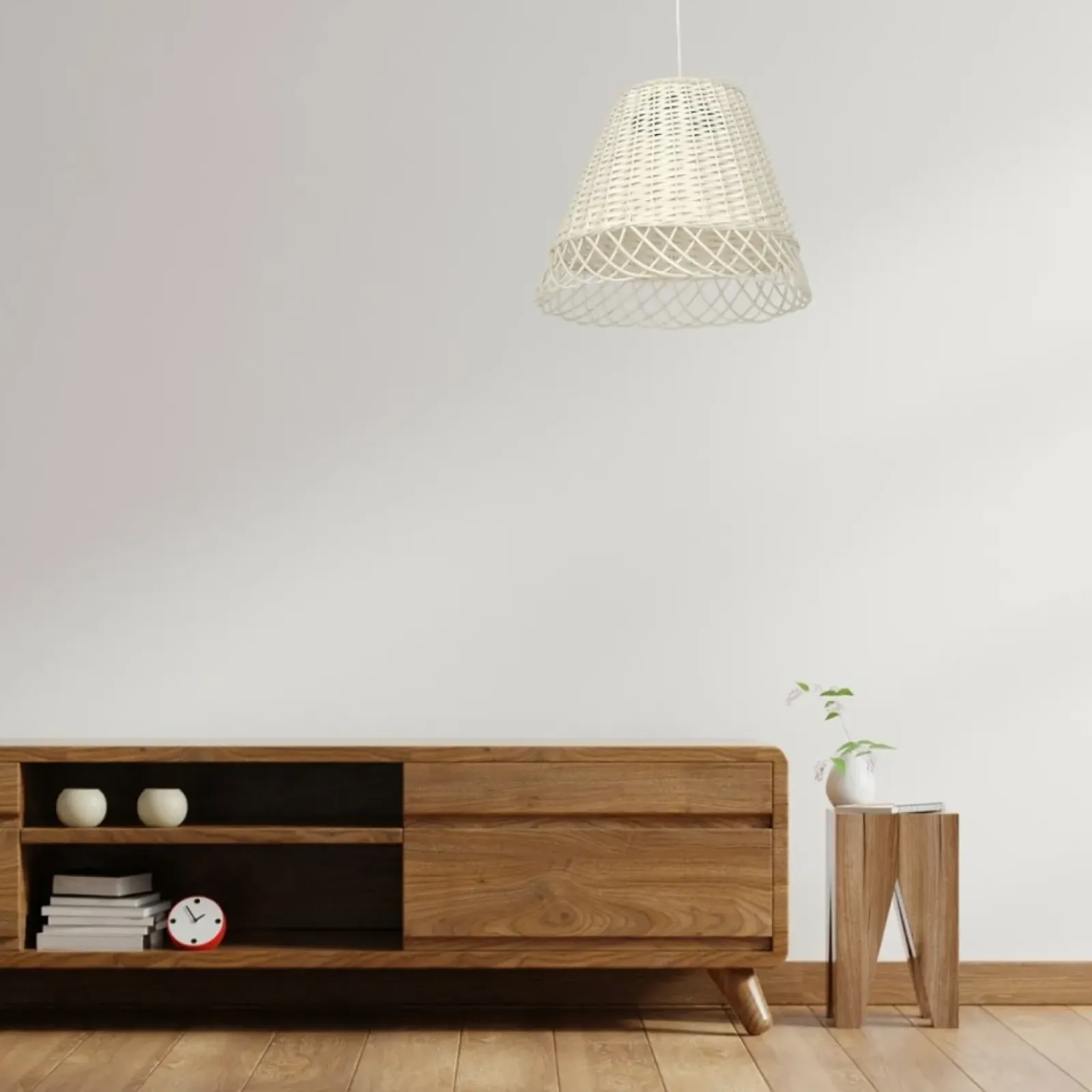Sklep Kaja Biała lampa rustykalna, naturalny klosz MLP7993 z serii VIMINI | Kaja Oświetleni biały Sale