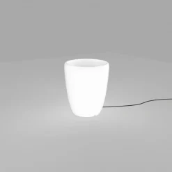Sklep Kaja Biała lampa stojąca ogrodowa, gwint E27, 9711 | Kaja Oświetlenie* Lampy Ogrodowe Stojące