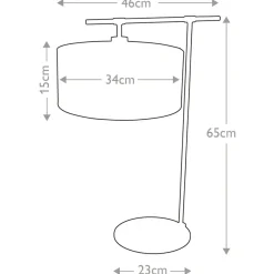Sklep Kaja Biała lampa stołowa z abażurem BALANCE-TL-WPN z serii BALANCE* Lampki Stołowe Z Abażurem|Tradycyjne Lampki Stołowe