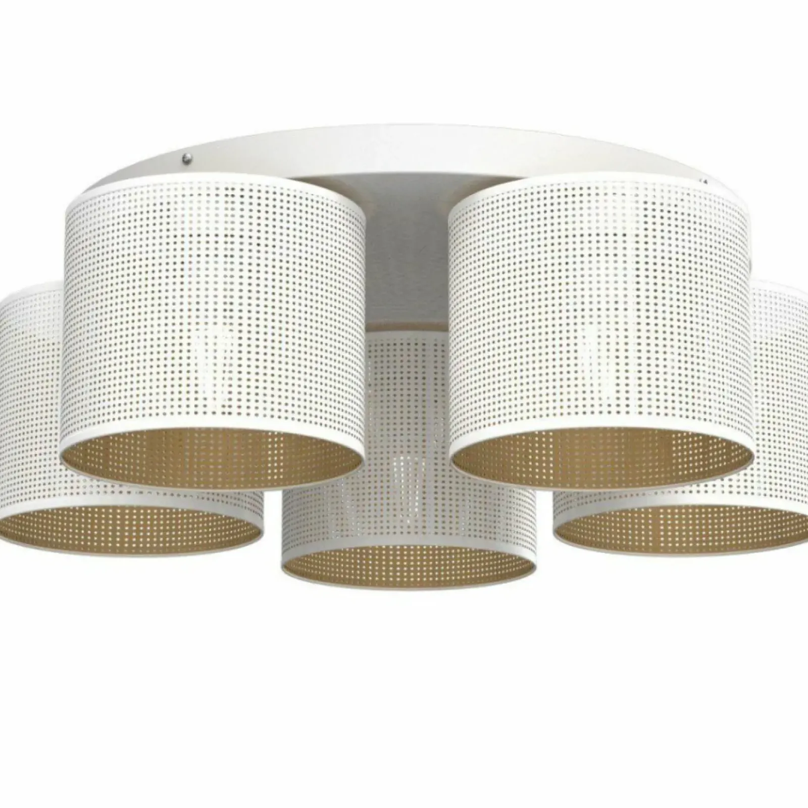 Sklep Kaja Biała lampa sufitowa z pięcioma abażurami LX 5263 z serii LOFT SHADE Store