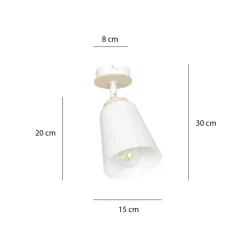 Sklep Kaja Biała lampa sufitowa z regulacją kąta świecenia 724/1 | Kaja Online