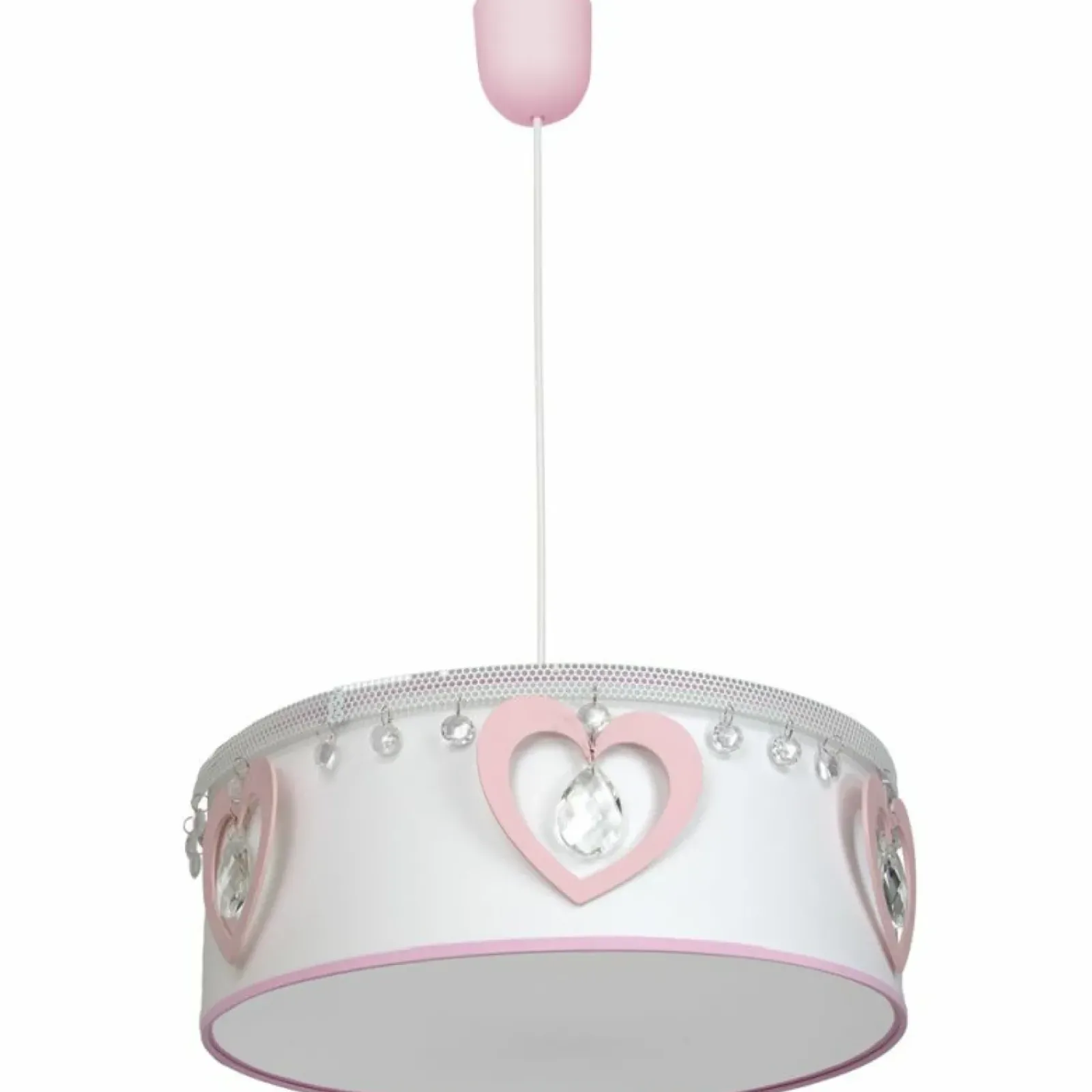 Sklep Kaja Biała lampa wisząca do pokoju dziewczynki MLP8278 HEART | Kaja Store
