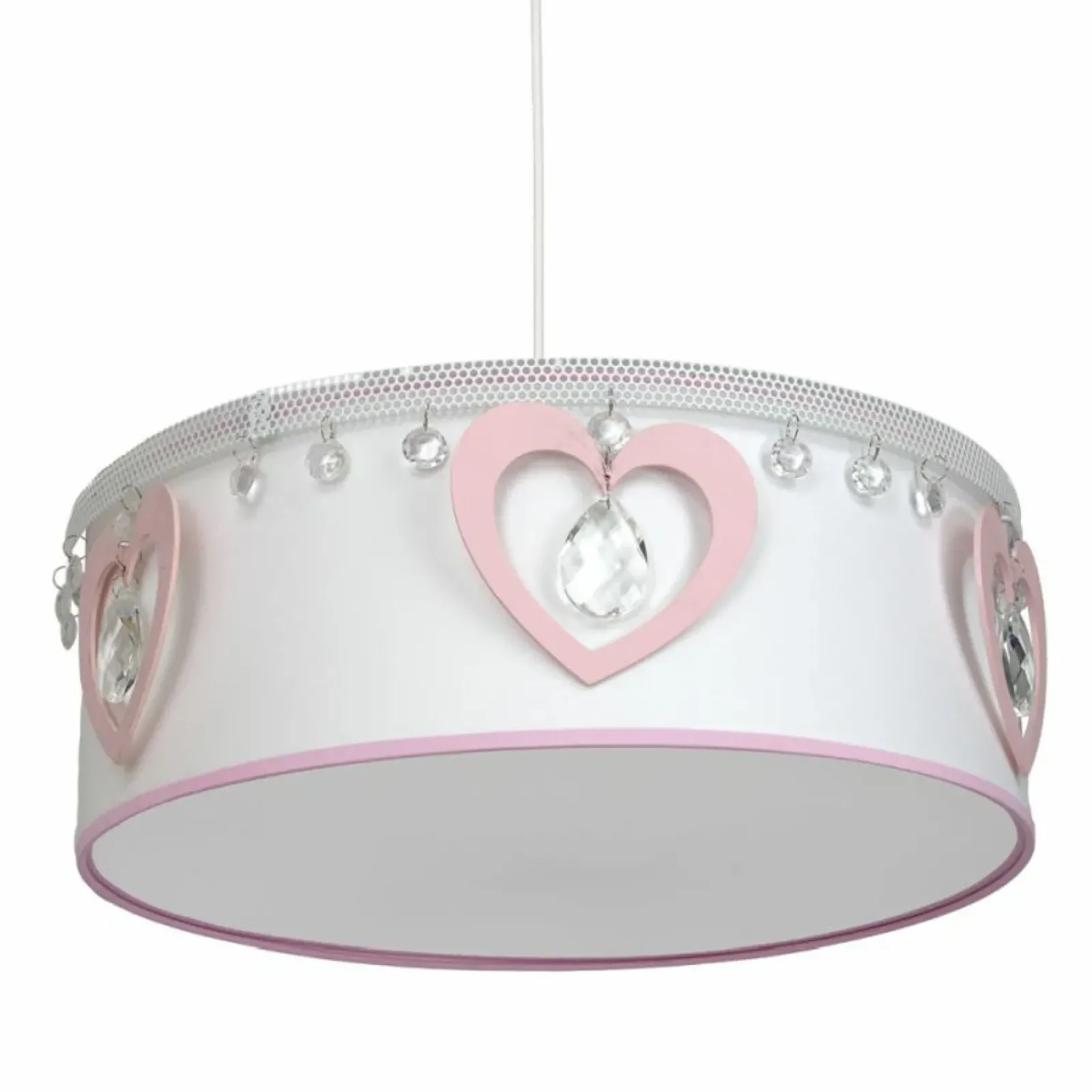 Sklep Kaja Biała lampa wisząca do pokoju dziewczynki MLP8278 HEART | Kaja Store