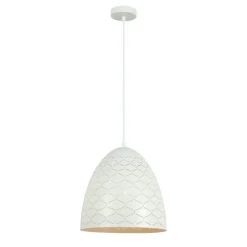 Sklep Kaja Biała lampa wisząca do stylowej kuchni PND-43445-1L-WH z serii LEILANI New