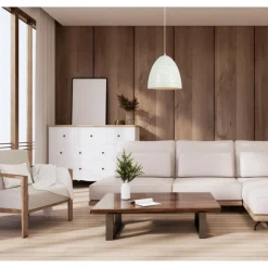 Sklep Kaja Biała lampa wisząca do stylowej kuchni PND-43445-1L-WH z serii LEILANI New