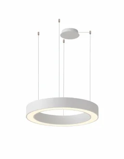 Sklep Kaja Biała lampa wisząca LED obręcz ⌀120cm z pilotem AZ5052 MARCO | Kaja białypiaskowany Cheap