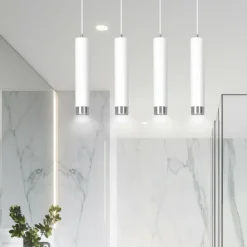 Sklep Kaja Biała lampa wisząca na listwie 4 źródła światła 641/4 | Kaja Best Sale