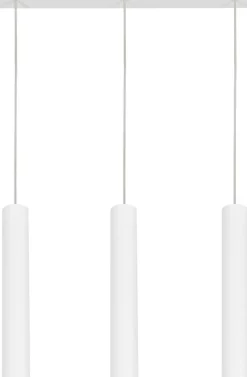 Sklep Kaja Biała lampa wisząca na listwie, tuby nad stół 6481 EYE | Kaja biały Discount
