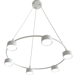 Sklep Kaja Biała lampa wisząca, okrąg z punktami światła 1373/6 z serii STARLIT biały Best