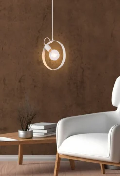 Sklep Kaja Biała lampa wisząca okrągła E27 LEDEA 50101198 NEXO | Kaja Oświetlenie Best