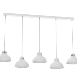Sklep Kaja Biała lampa wisząca, pięć klasycznych kloszy LX 9100 z serii SVEN biały Best