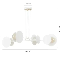 Sklep Kaja Biała lampa wisząca tłumiąca zbyt mocne światło 793/4 | Kaja biały Discount