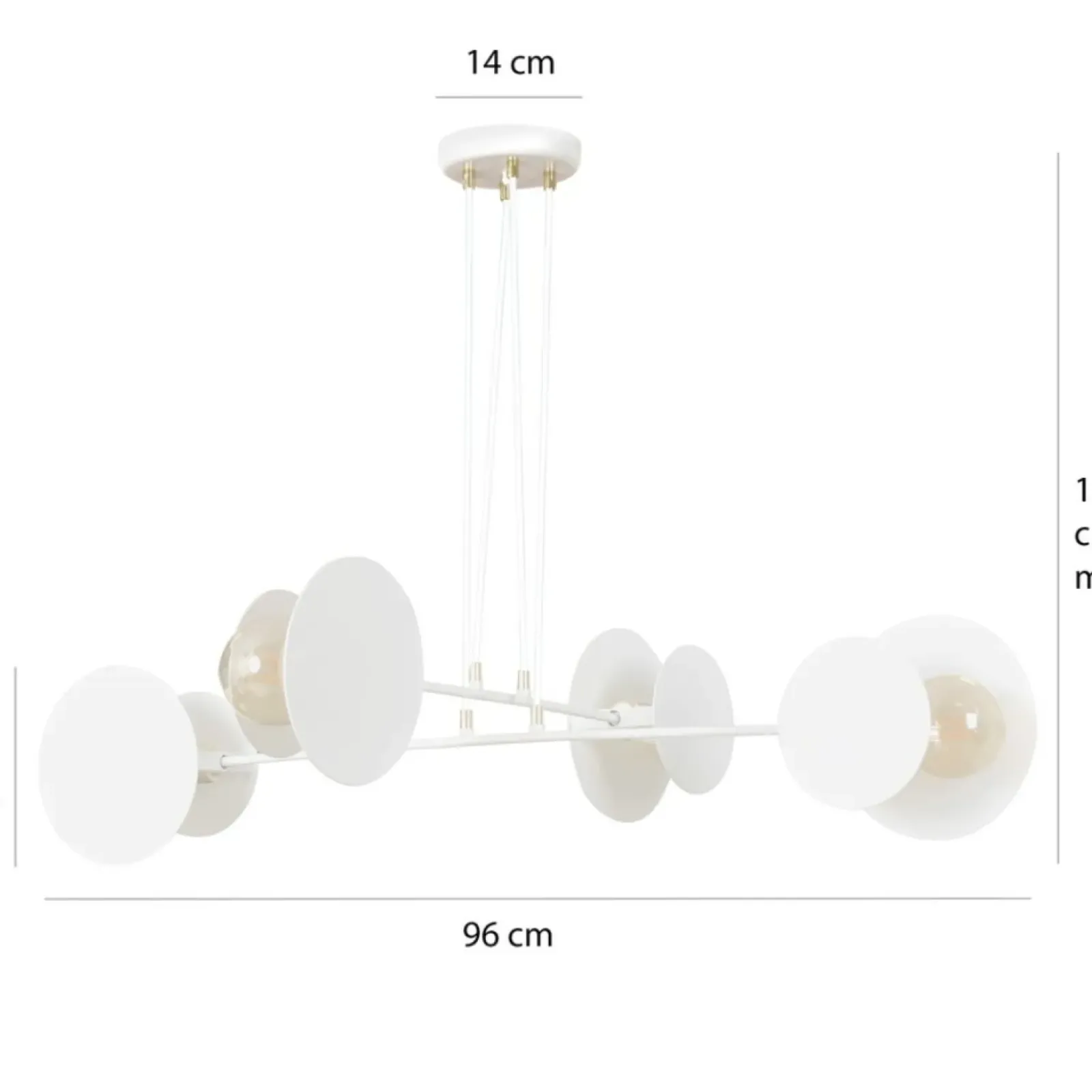 Sklep Kaja Biała lampa wisząca tłumiąca zbyt mocne światło 793/4 | Kaja biały Discount