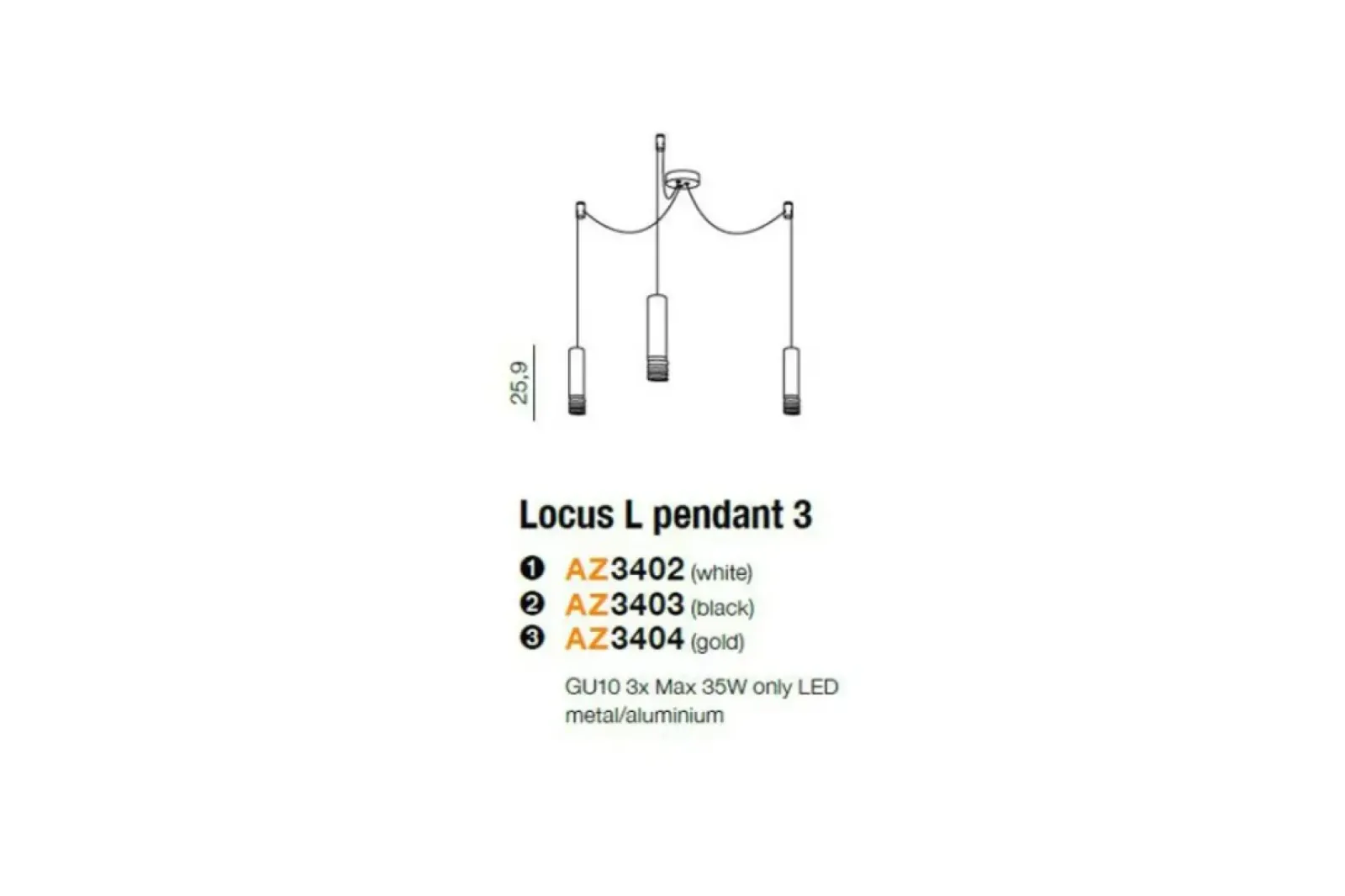 Sklep Kaja Biała lampa wisząca typu pająk do salonu AZ3403 LOCUS | Kaja biały Best
