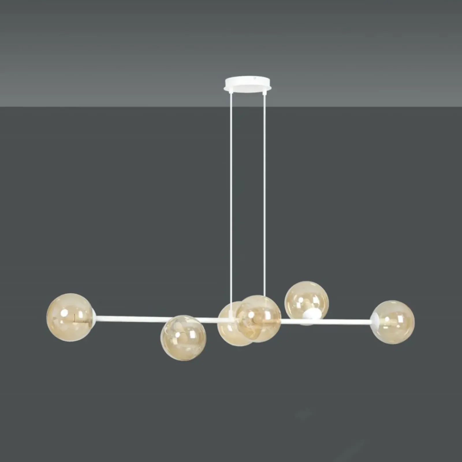 Sklep Kaja Biała lampa wisząca w ciekawym kształcie 879/6 | Kaja Oświetlenie Flash Sale