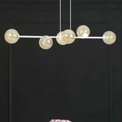 Sklep Kaja Biała lampa wisząca w ciekawym kształcie 879/6 | Kaja Oświetlenie Flash Sale