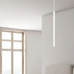 Sklep Kaja Biała lampa wisząca w kształcie długiej tuby 553/1 | Kaja Oświetlenie biały New