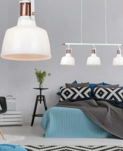 Sklep Kaja Biała lampa wisząca w stylu industrialnym AZ2143 DARLING | Kaja biały Discount