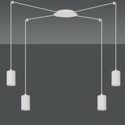Sklep Kaja Biała lampa wisząca z czterema źródłami światła 525/4 | Kaja biały Outlet