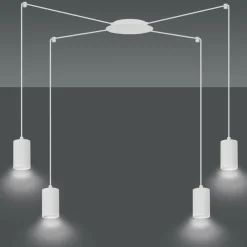 Sklep Kaja Biała lampa wisząca z czterema źródłami światła 525/4 | Kaja biały Outlet