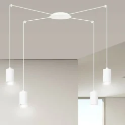 Sklep Kaja Biała lampa wisząca z czterema źródłami światła 525/4 | Kaja biały Outlet