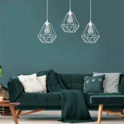 Sklep Kaja Biała lampa wisząca z drucianymi kloszami MLP7213 BASKET | Kaja Online