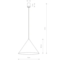 Sklep Kaja Biała lampa wisząca z kloszem o średnicy 50cm 8006 | Kaja Oświetlenie biały Best
