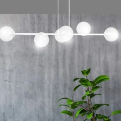Sklep Kaja Biała lampa wisząca z kloszami na mały gwint 877/6 | Kaja Oświetlenie Best Sale