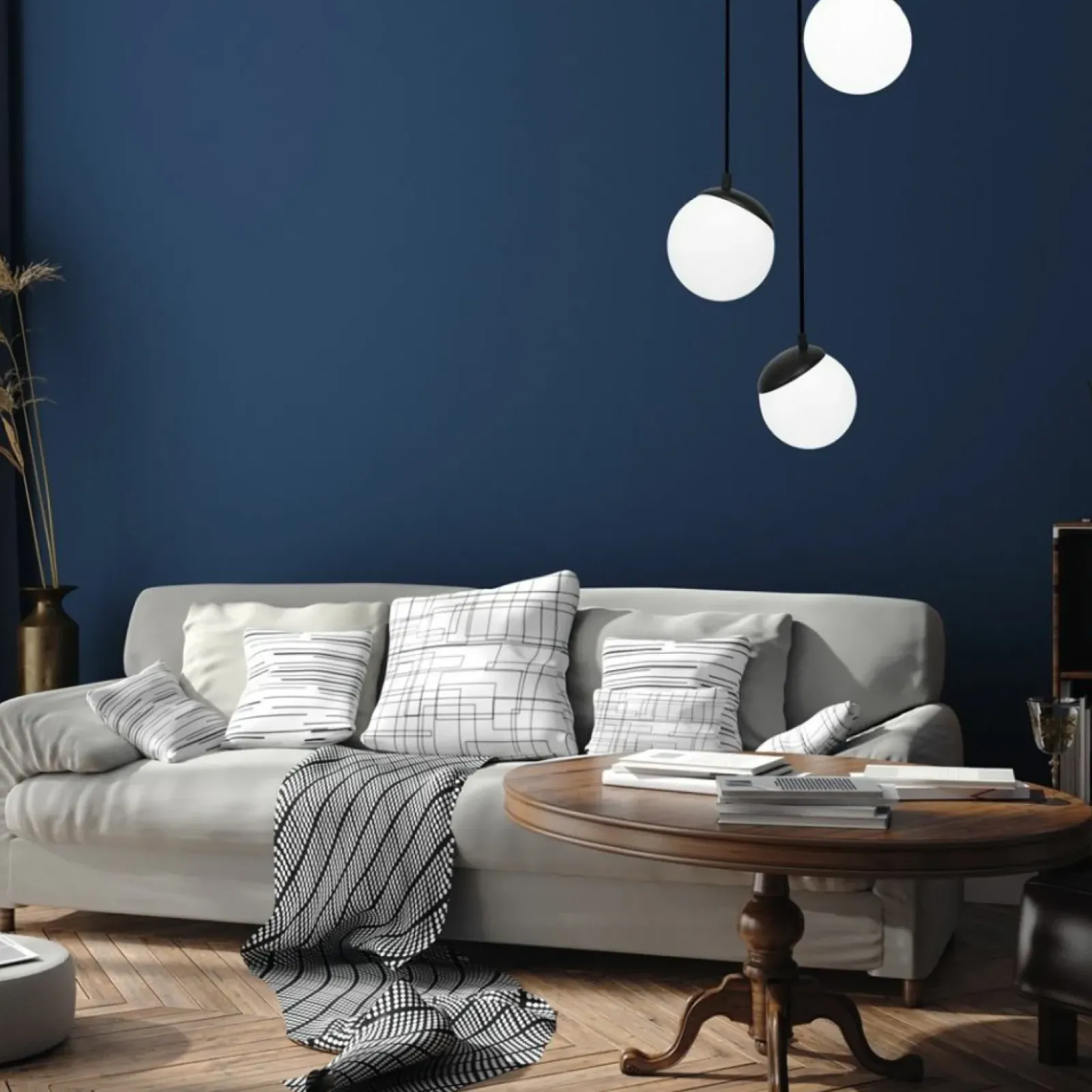 Sklep Kaja Biała lampa wisząca z kloszami w kształcie kul MLP8868 z serii SFERA | Kaja Oświ Best Sale