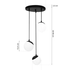 Sklep Kaja Biała lampa wisząca z kloszami w kształcie kul MLP8868 z serii SFERA | Kaja Oświ Best Sale