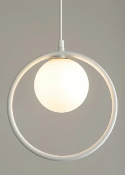 Sklep Kaja Biała lampa wisząca z małą obręczą, do jadalni SIG 33408 z serii AQUA biały Sale