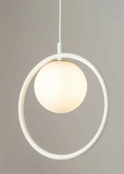 Sklep Kaja Biała lampa wisząca z małą obręczą, do jadalni SIG 33408 z serii AQUA biały Sale