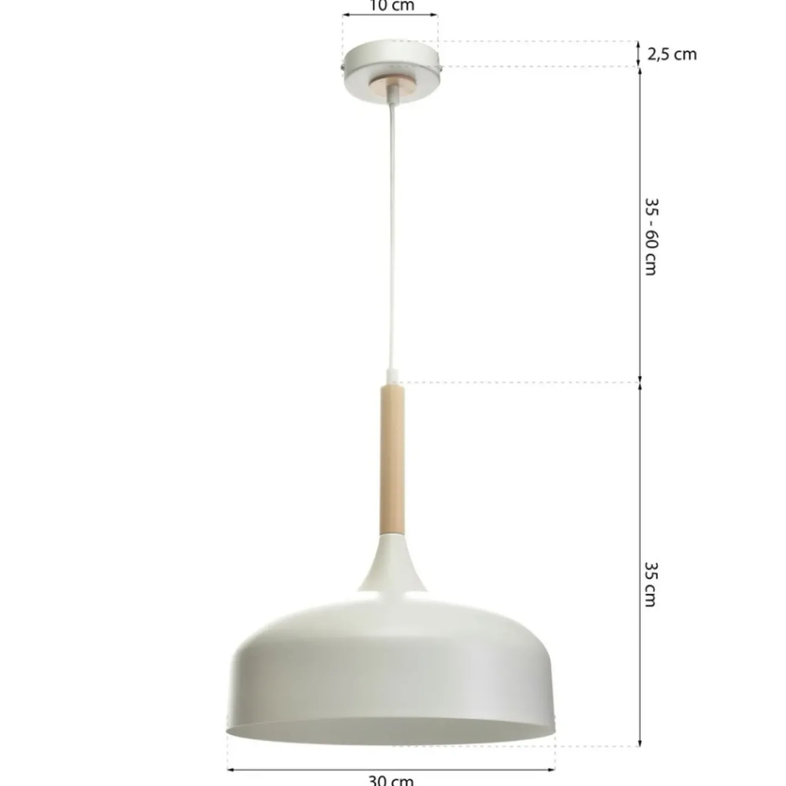 Sklep Kaja Biała lampa wisząca z metalowym kloszem MLP6217 z serii TAYLOR | Kaja Oświetleni Cheap