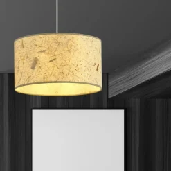 Sklep Kaja Biała lampa wisząca z nietypowym abażurem 1150/1 ASTON | Kaja Discount