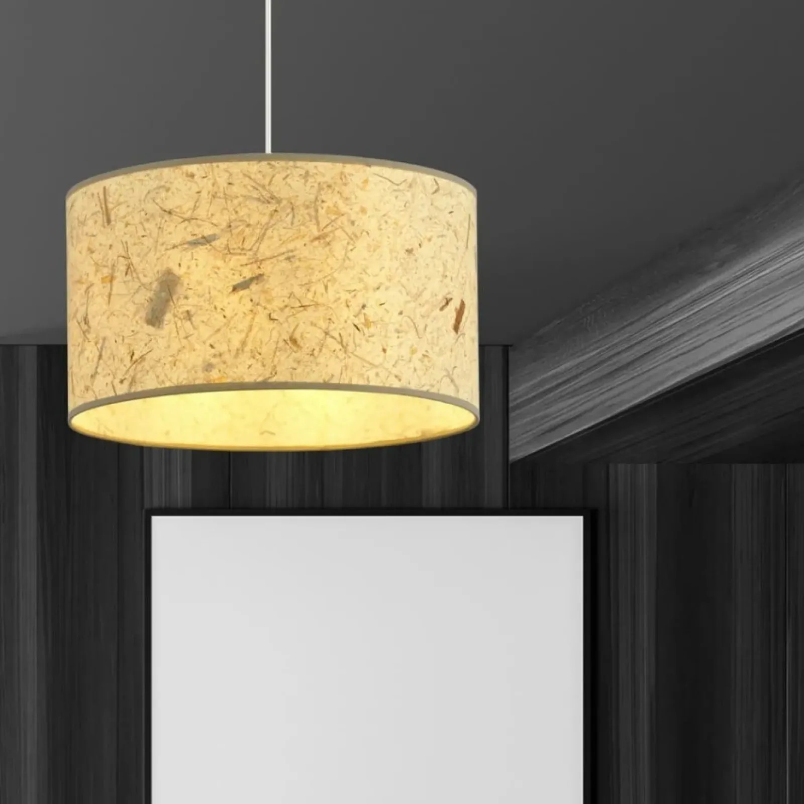 Sklep Kaja Biała lampa wisząca z nietypowym abażurem 1150/1 ASTON | Kaja Discount