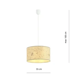 Sklep Kaja Biała lampa wisząca z nietypowym abażurem 1150/1 ASTON | Kaja Discount