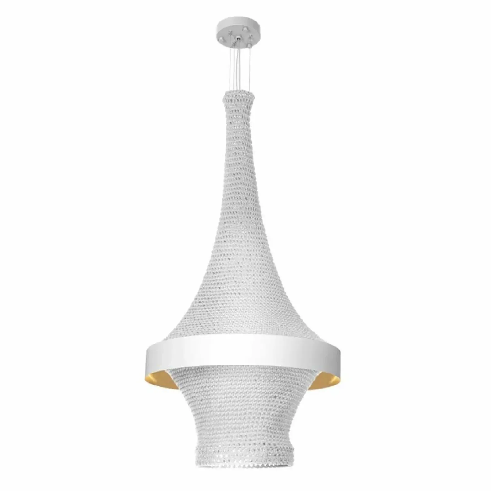 Sklep Kaja Biała lampa wisząca z plecionym abażurem ANT 5034 DOTA | Kaja Shop