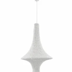 Sklep Kaja Biała lampa wisząca z plecionym kloszem ANT 5116 ALDA | Kaja Shop