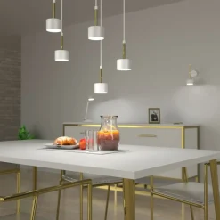 Sklep Kaja Biała lampa wisząca z regulowaną wysokością MLP7757 z serii ARENA | Kaja Oświetl Fashion