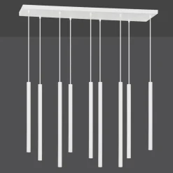 Sklep Kaja Biała lampa wisząca z tubami w dwóch rzędach 553/9 | Kaja Oświetlenie biały Store