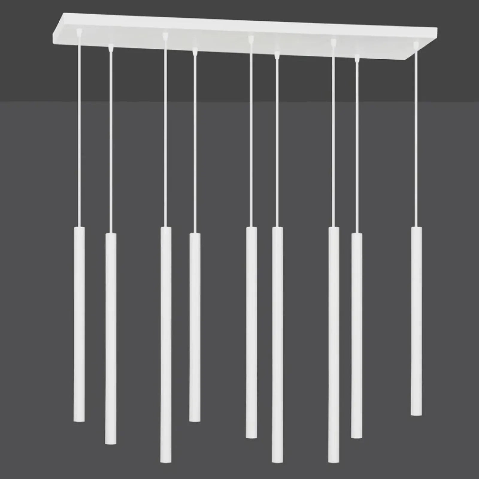 Sklep Kaja Biała lampa wisząca z tubami w dwóch rzędach 553/9 | Kaja Oświetlenie biały Store
