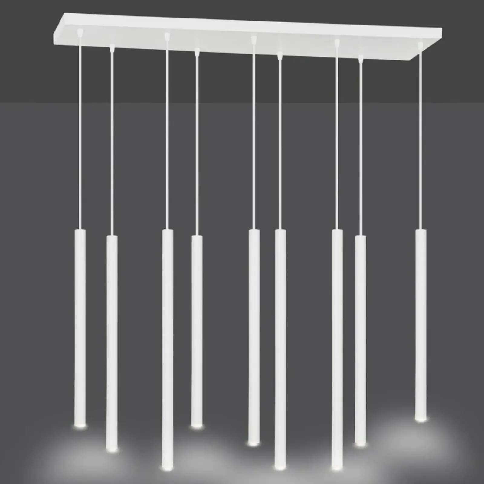 Sklep Kaja Biała lampa wisząca z tubami w dwóch rzędach 553/9 | Kaja Oświetlenie biały Store