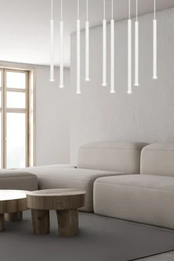 Sklep Kaja Biała lampa wisząca z tubami w dwóch rzędach 553/9 | Kaja Oświetlenie biały Store