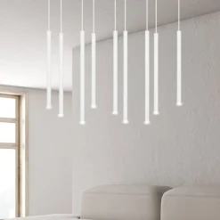 Sklep Kaja Biała lampa wisząca z tubami w dwóch rzędach 553/9 | Kaja Oświetlenie biały Store