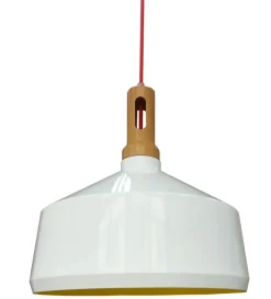 Sklep Kaja Biała lampa wisząca z żółtym wnętrzem 31-37688 ROBINSON | Kaja biały Clearance