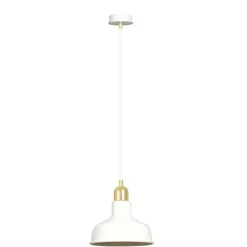 Sklep Kaja Biała lampa wisząca ze złotą oprawką 1043/1 IBOR | Kaja Oświetlenie biały Store