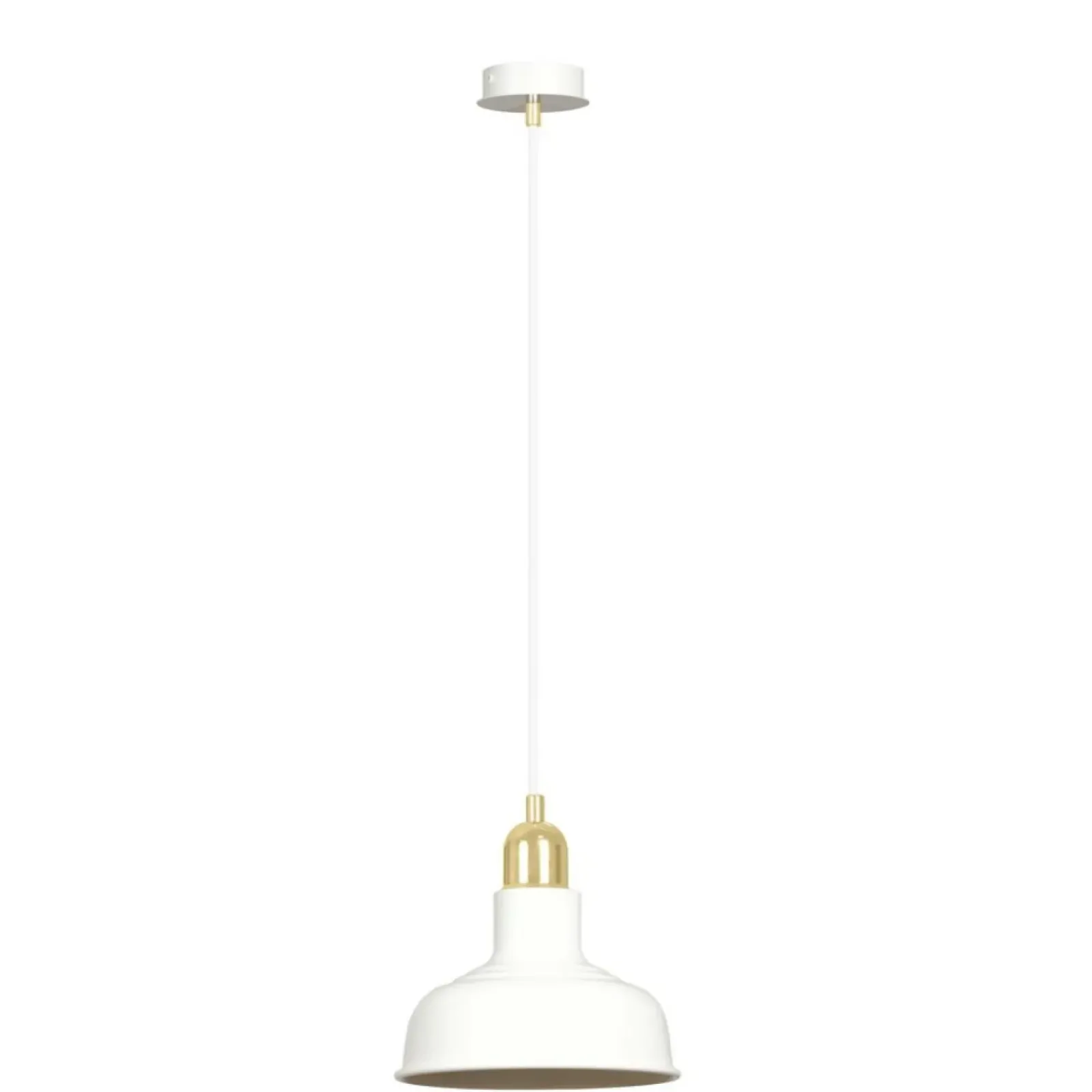 Sklep Kaja Biała lampa wisząca ze złotą oprawką 1043/1 IBOR | Kaja Oświetlenie biały Store